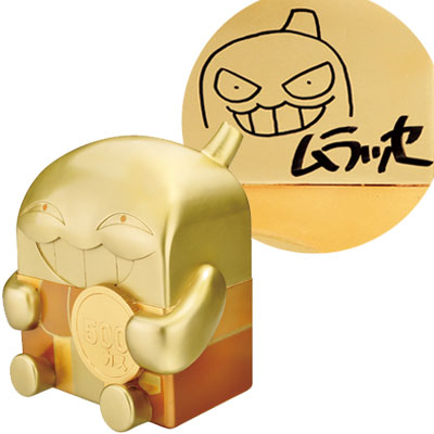 ソフビ貯金箱ゴールドバージョン 村瀬先生直筆サイン入り！